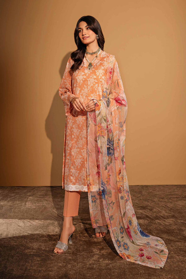NISHAT 3PC Lawn Printed With Digital Printed Voile Dupatta-759