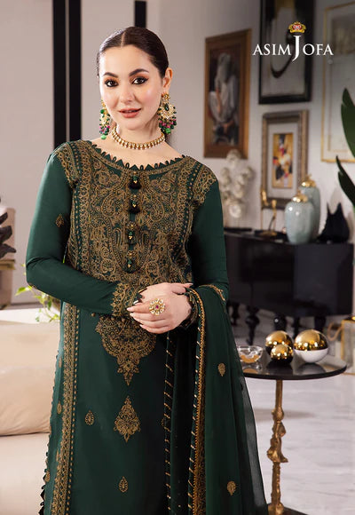 ASIM JOFA Lawn 3PC Embroidered With Chiffon Embroidered Dupatta-426